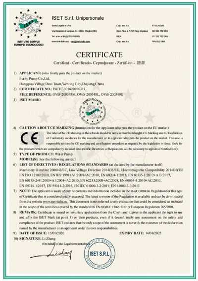 CE Certificate Export to Europe