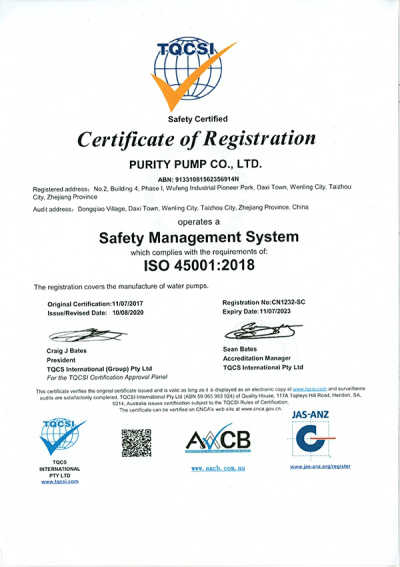 ISO45001 Safety Management System