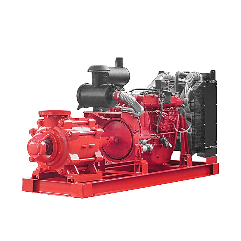 Horizontal multistage industrial diesel engine driven water pump