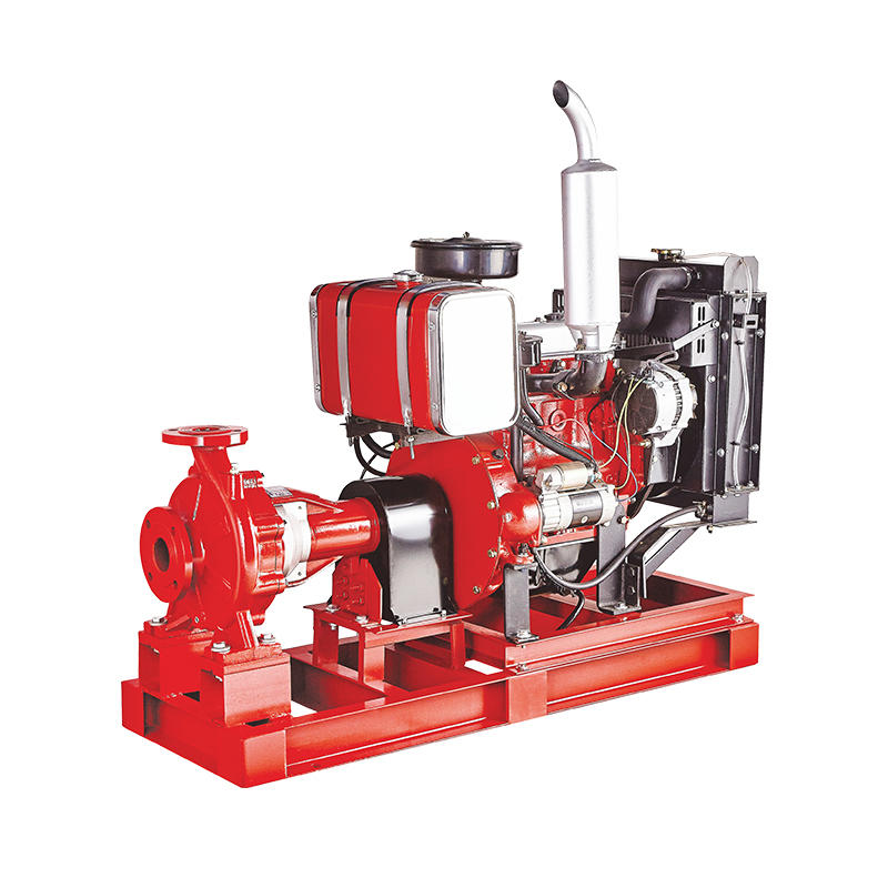 End suction fire pumps provide water to fire protection systems in buildings and plants.